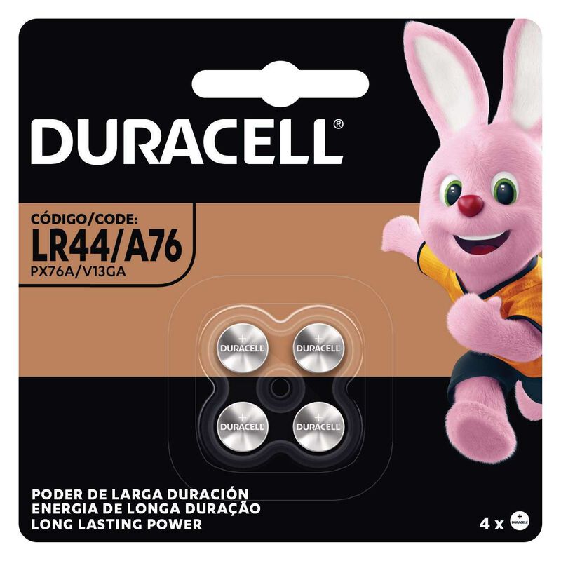 PILHA DURACELL LR44/A76 COM 4 UNIDADES                                                               image number null
