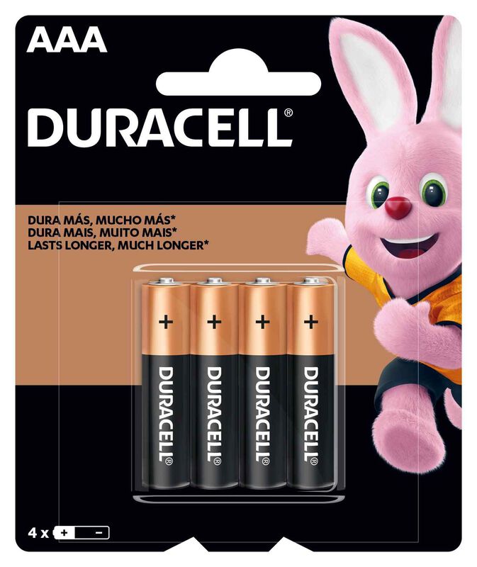 PILHA DURACELL PALITO AAA COM 4 UNIDADES                                                             image number null