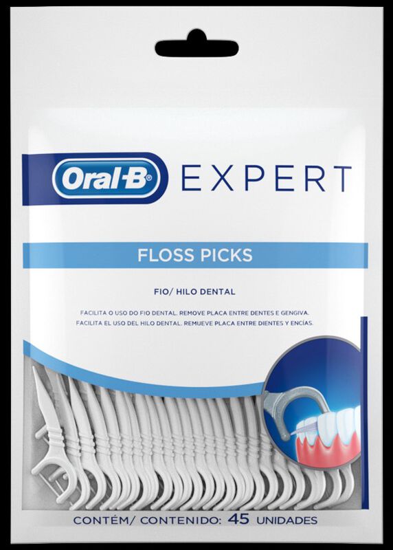 FIO ORAL-B EXPERT FLOSS PICKS COM 45 UNIDADES                                                        image number null