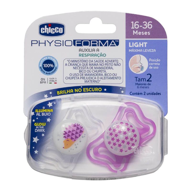 CHUPETA PHYSIO FORMA LIGHT ROSA 16-36M CHICCO C/02UN                                                 image number null