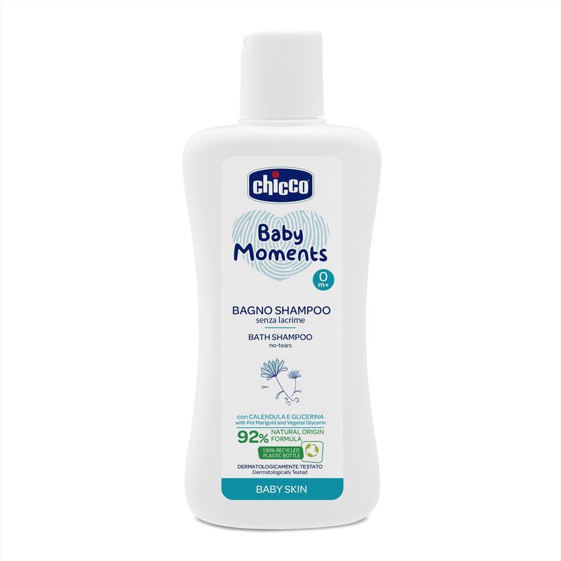 SABONETE LIQ.CABECA AOS PES BABY MOMENTS CHICCO 200ML                                                image number null