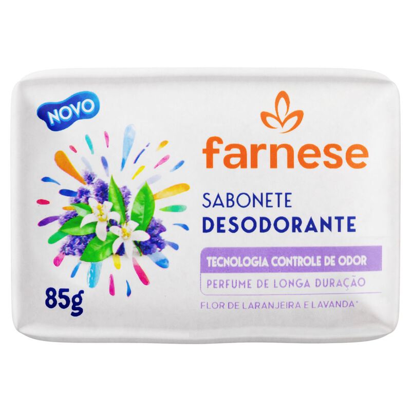 SABONETE DESODORANTE FARNESE FLOR DE LARANJEIRA E LAVANDA 85G                                        image number null