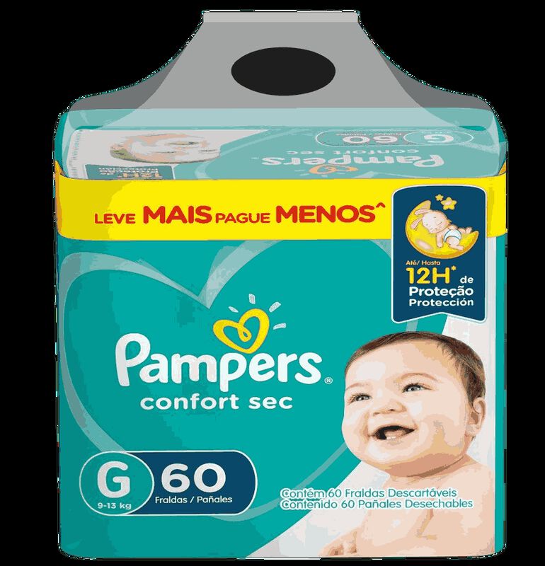 FRALDA PAMPERS CS G FORTEBAG C/60UN                                                                  image number null