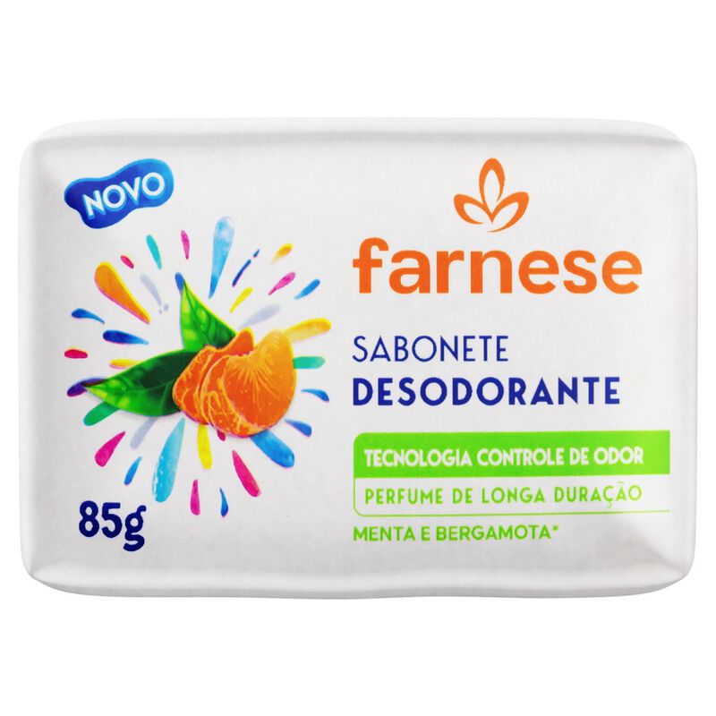 SABONETE DESODORANTE FARNESE MENTA E BERGAMOTA 85G                                                   image number null