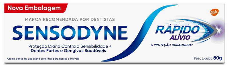 CREME DENTAL SENSODYNE RÁPIDO ALÍVIO 50G                                                             image number null