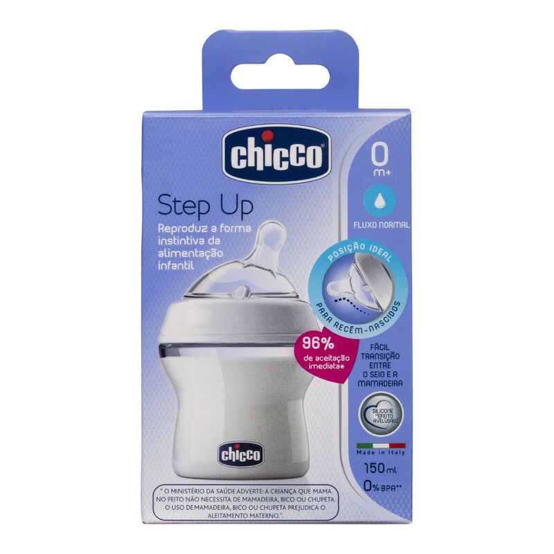 MAMADEIRA STEP UP TRANSP.FLUXO NORMAL CHICCO 150ML                                                   image number null
