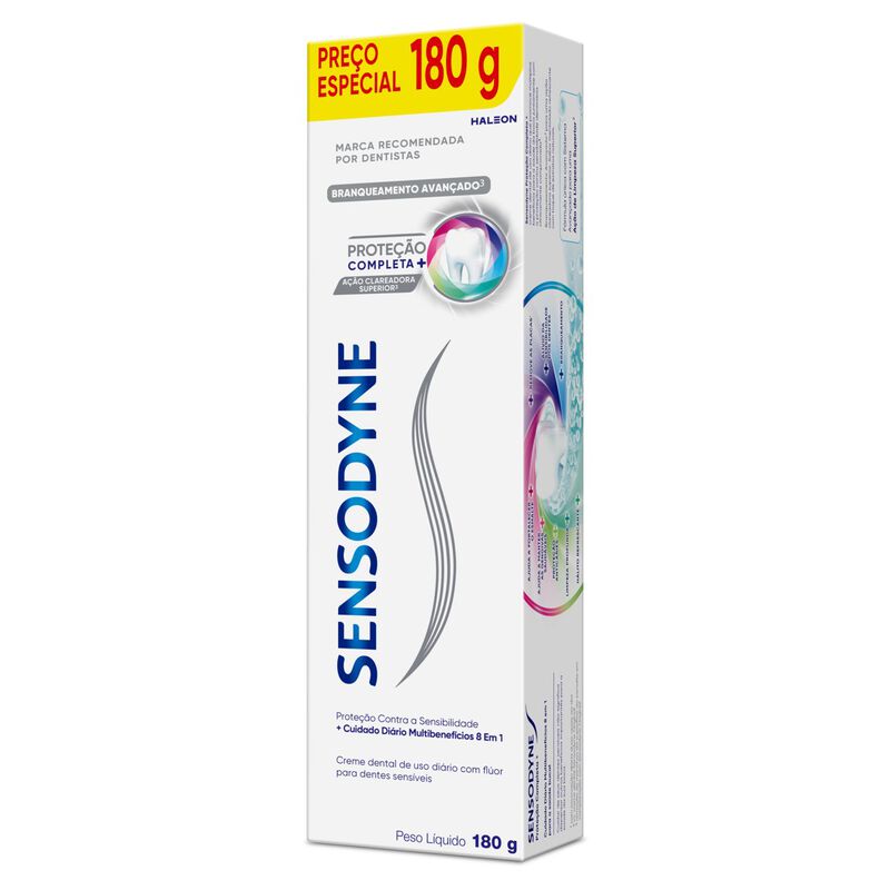 NOVO CREME SENSODYNE PROTECAO COMPLETA 180G PROMOÇÃO                                                 image number null