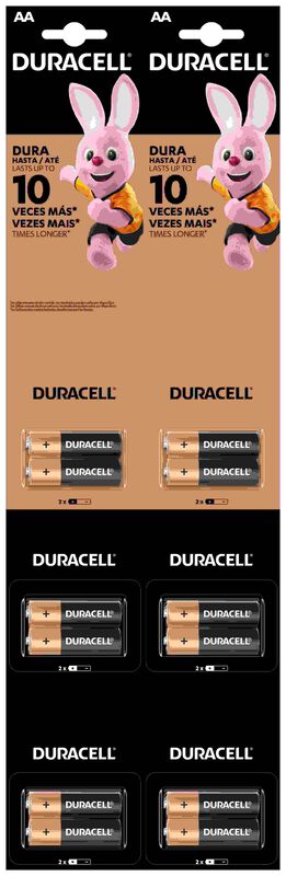 PILHA DURACELL PEQUENA AA DTL COM 2 UNIDADES                                                         image number null