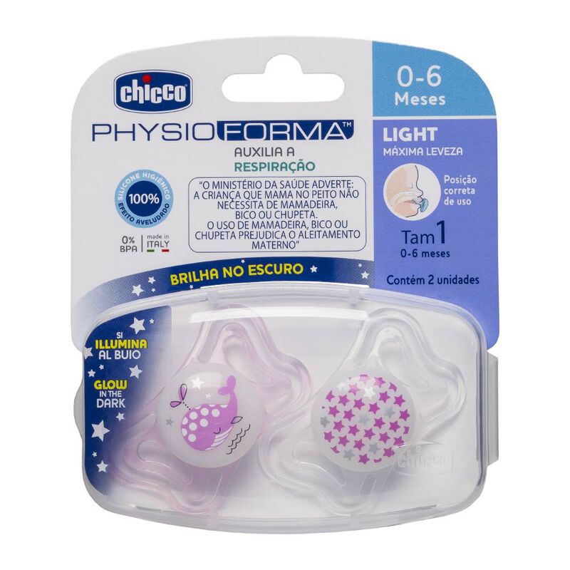 CHUPETA PHYSIO FORMA LIGHT ROSA 0-6M CHICCO C/02UN                                                   image number null