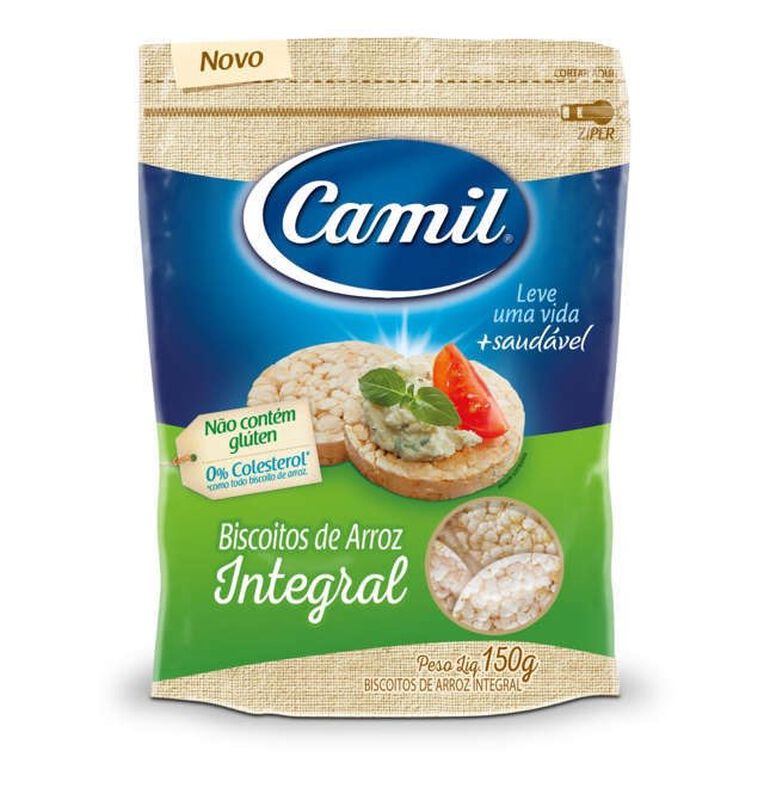BISCOITO DE ARROZ INTEGRAL CAMIL 150G                                                                image number null