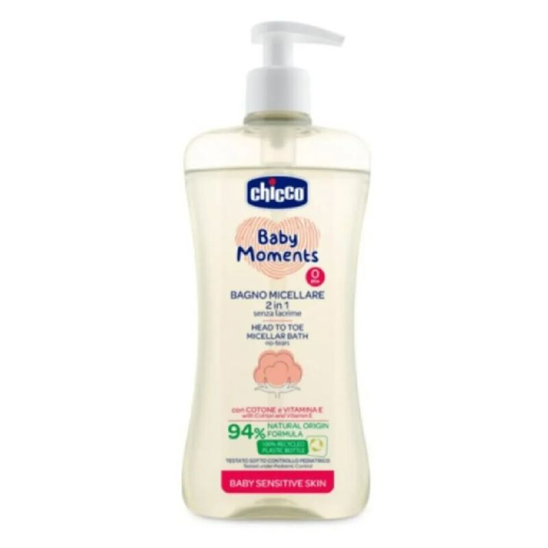GEL DE BANHO MISCELAR BABY MOMENTS CHICCO 500ML                                                      image number null