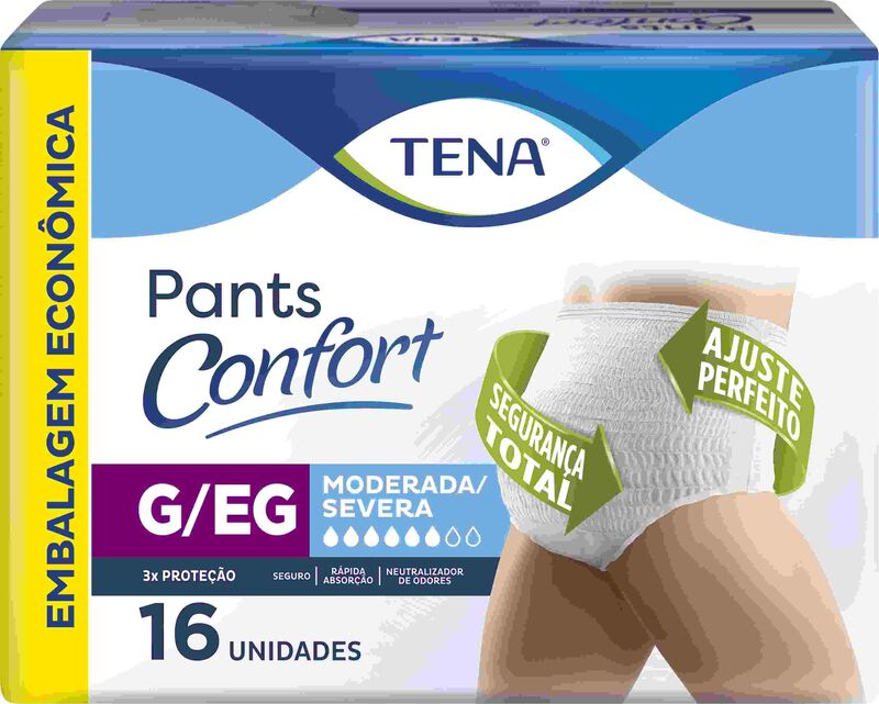 ROUPA ÍNTIMA TENA PANTS CONFORT G/EG COM 16 UNIDADES                                                 image number null