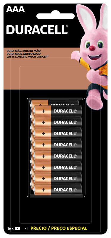 PILHA DURACELL PALITO AAA COM 16 UNIDADES                                                            image number null
