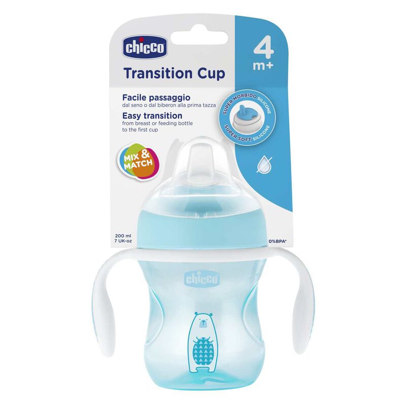 COPO TRANSITION CUP MENINO 4M+ CHICCO 200ML                                                          image number null