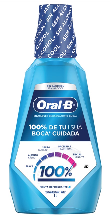 ANTISSÉPTICO BUCAL ORAL-B 100% 1000ML                                                               