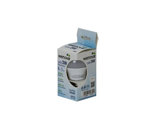 LAMPADA BULBO LED WENOVA 3W A45 6500K                                                               