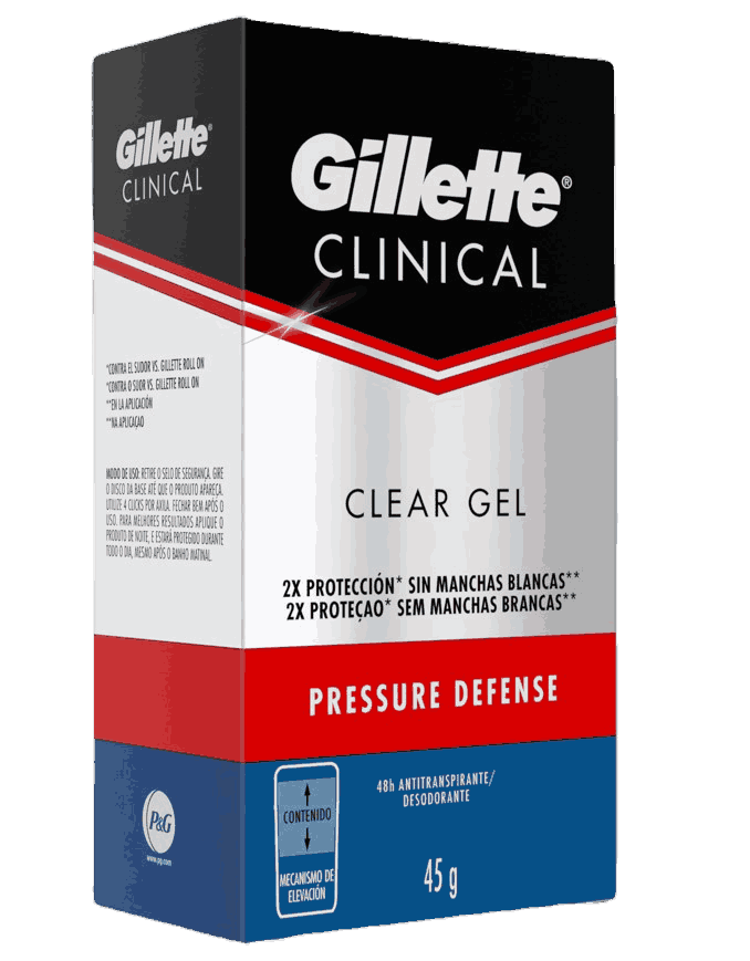 DESODORANTE GILLETTE CLINICAL STRENGH PRESSURE DEFENSE 45G                                          