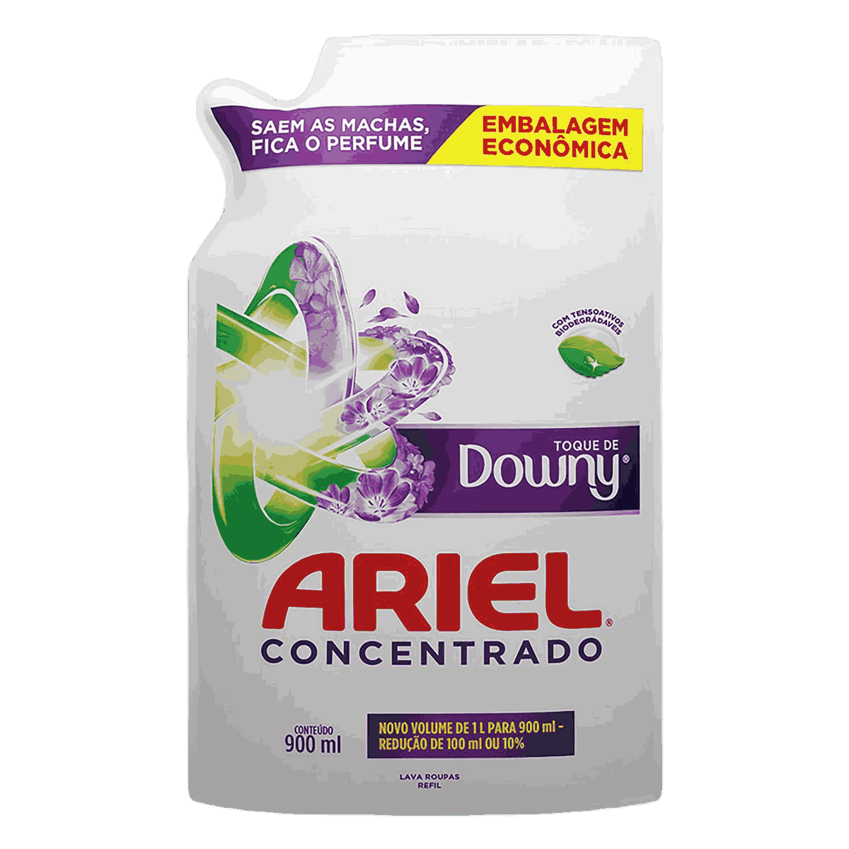 DETERGENTE LÍQUIDO ARIEL CONCENTRADO DOWNY REFIL 900ML                                              