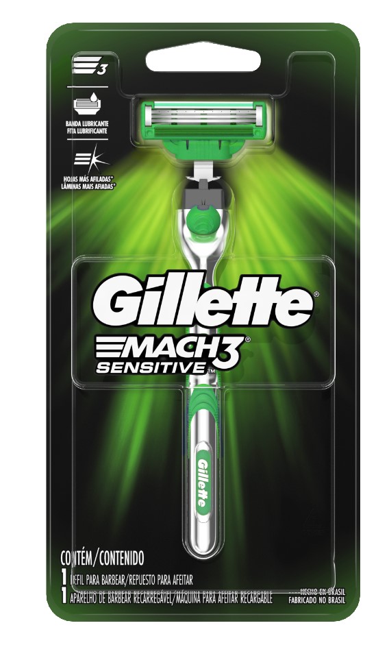 APARELHO MACH3 SENSITIVE GILLETTE COM 1 UNIDADE                                                     