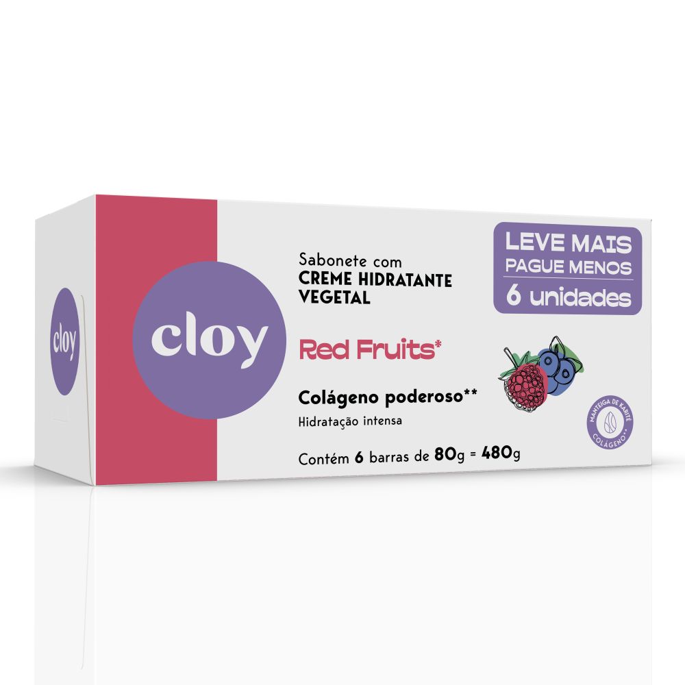 SABONETE CLOY RED FRUITS C/6UN LMPM                                                                 