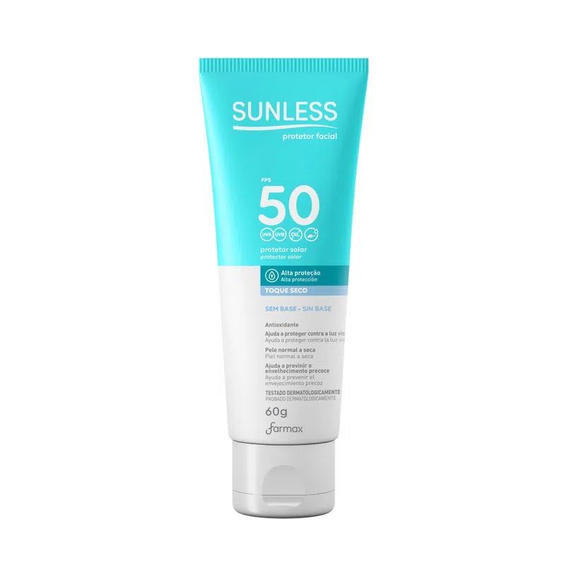 PROTETOR SOLAR FACIAL SUNLESS FPS50 S/COR 60G                                                       