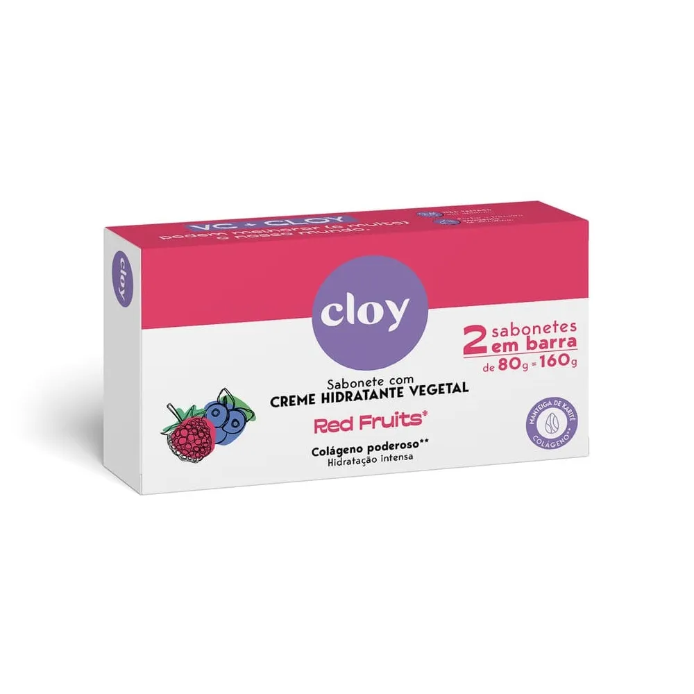 SABONETE CLOY RED FRUITS 80GR C/2UN                                                                 