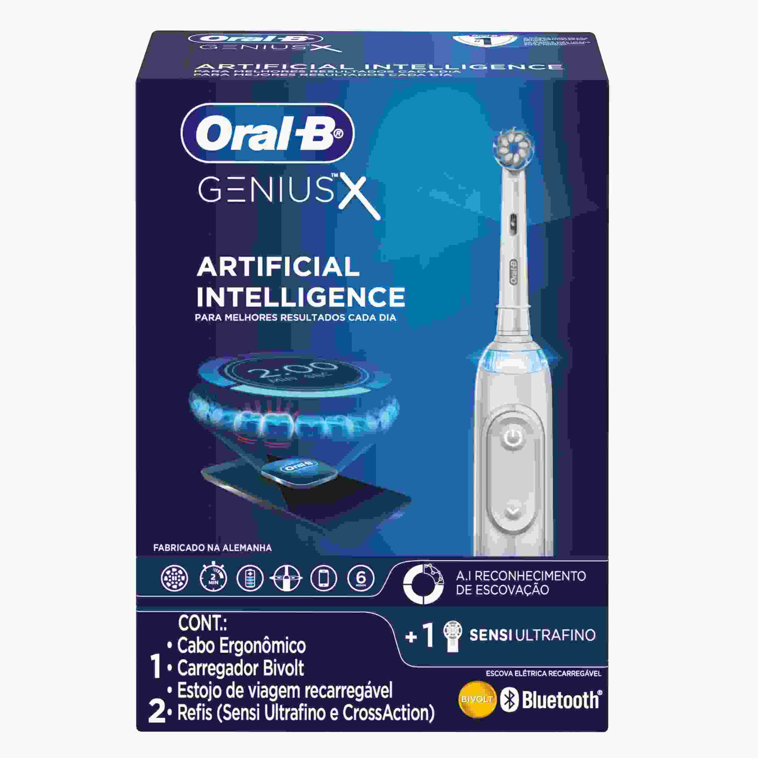 ESCOVA ELÉTRICA ORAL-B GENIUS X BIVOLT                                                              