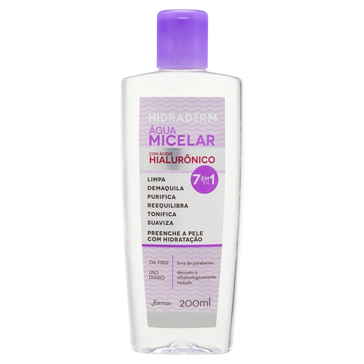 AGUA MICELAR C/ACIDO HIALURONICO HIDRADERM 200ML                                                    