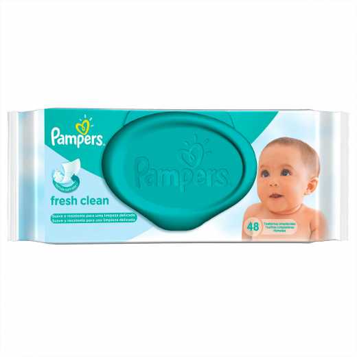 TOALHINHAS PAMPERS CHEIRINHO DE BEBE COM 48 UNIDADES                                                