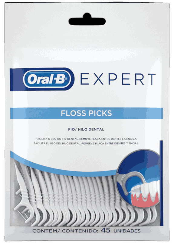 FIO ORAL-B EXPERT FLOSS PICKS COM 45 UNIDADES                                                        image number null