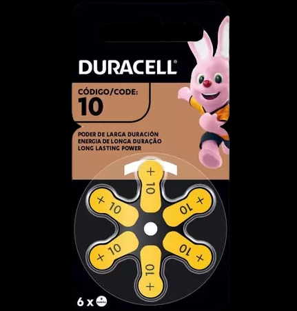 PILHA DURACELL AUDITIVA 10 C/6                                                                      