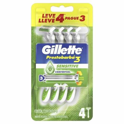 APARELHO PRESTOBARBA 3 PB SENSECARE GILLETTE LEVE 4 PAGUE 3                                         