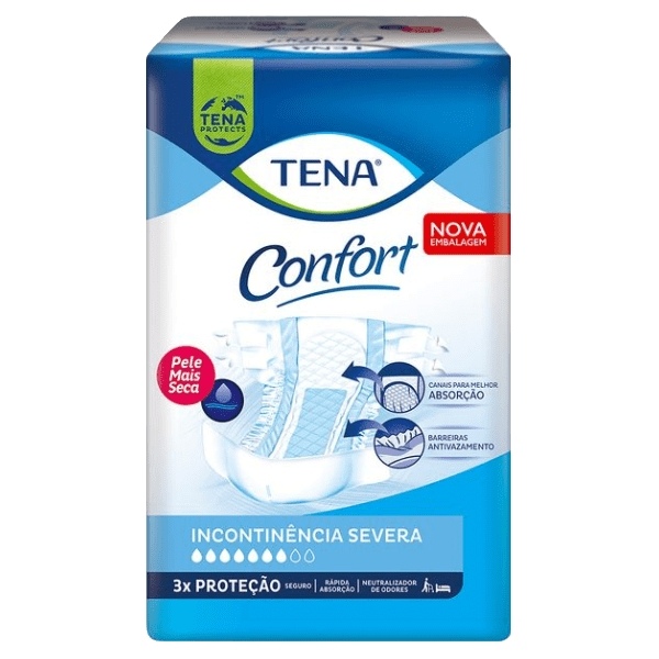 FRALDA TENA CONFORT BIOFRAL M COM 26 UNIDADES                                                       