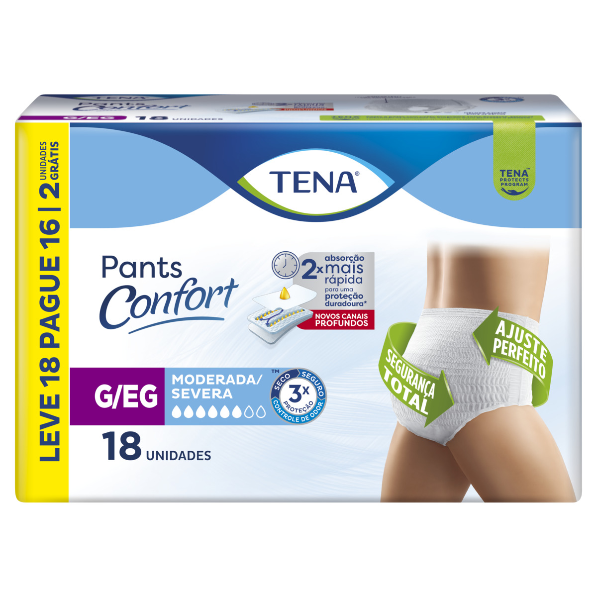 ROUPA INTIMA TENA PANTS CONFORT G/EG LV18PG16                                                       