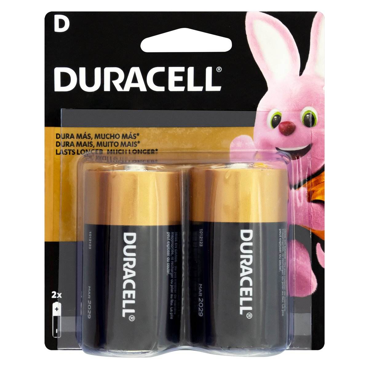 PILHA DURACELL GRANDE D COM 2 UNIDADES                                                              