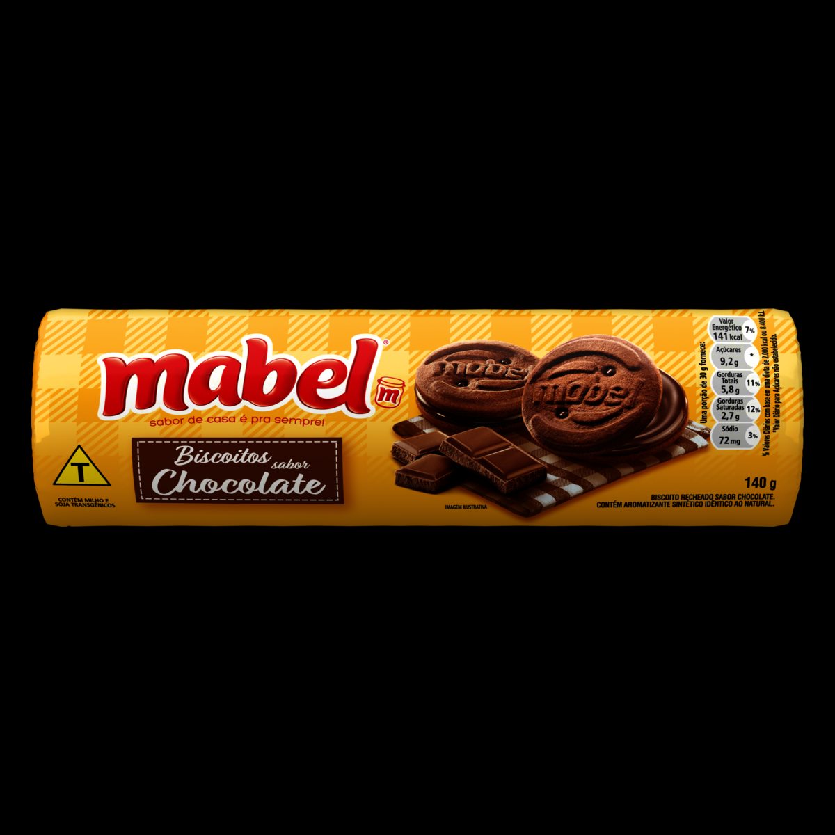 BISC.MABEL RECHEADO CHOCO.C/CHOCOLATE 140GR