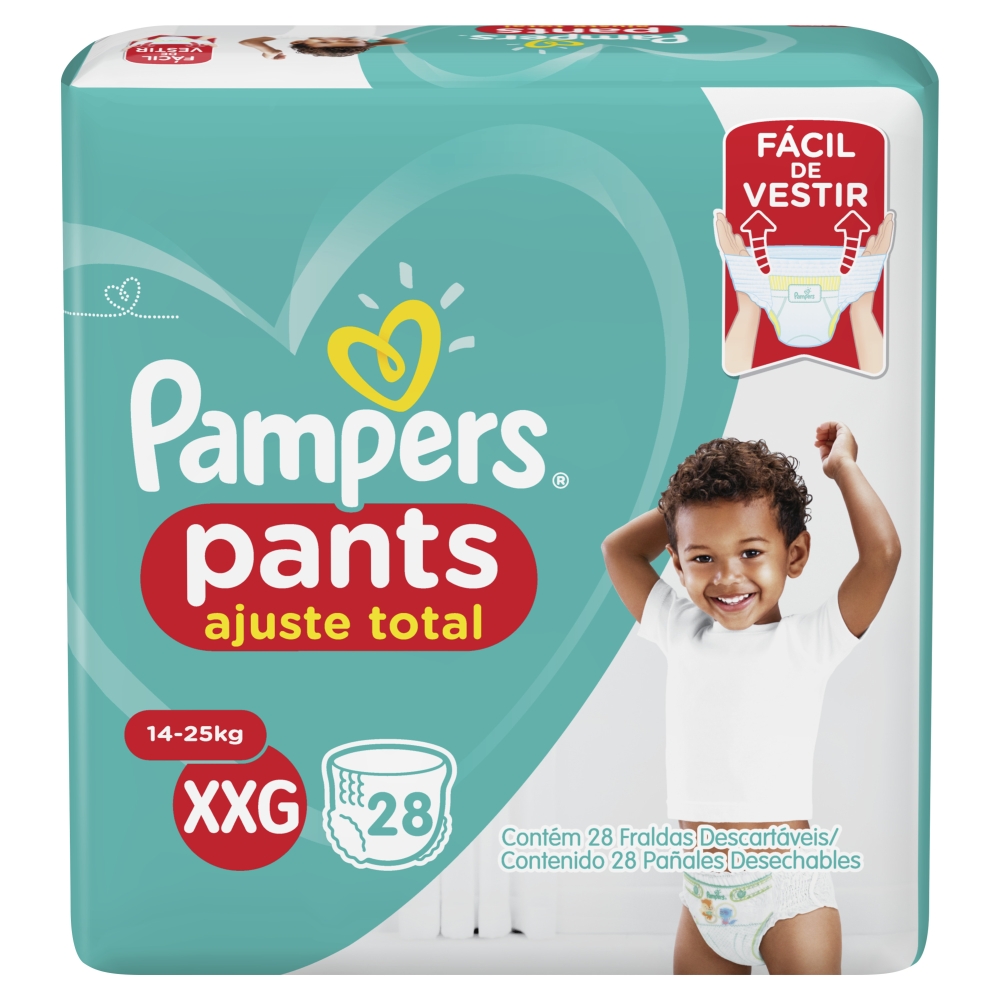 FRALDA PAMPERS PANTS CONFORT SEC XXG MEGA 28 UNIDADES                                               