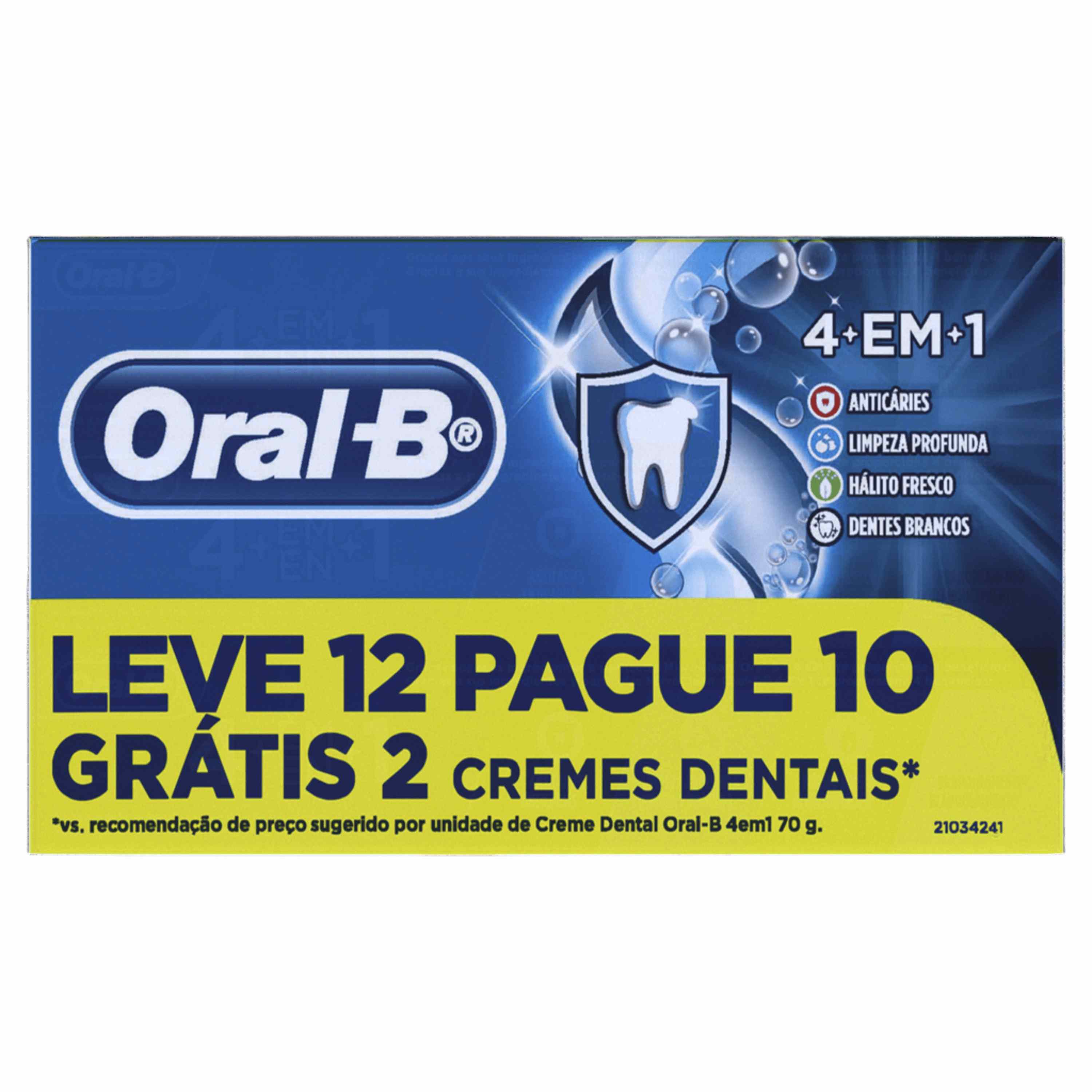 CREME ORAL-B 4 EM 1 70G LV12PG10                                                                    