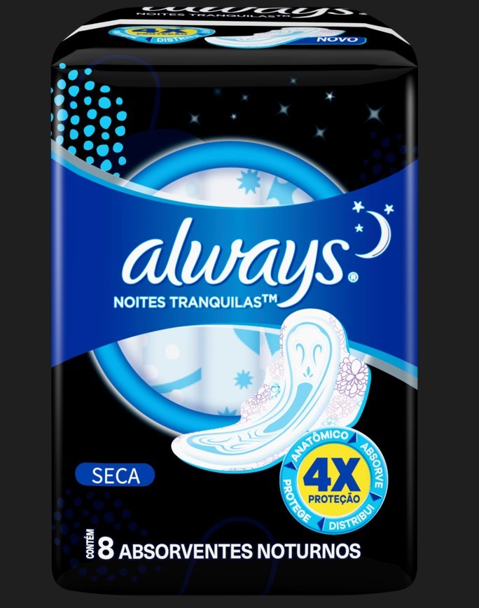 ABSORVENTE ALWAYS MALHA SECA NOTURNO 8 UNIDADES                                                     