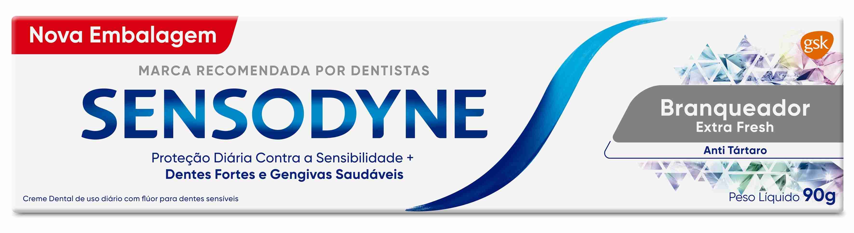 CREME DENTAL SENSODYNE BRANQUEADOR EXTRA FRESH 90G                                                  