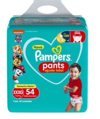FRALDA PAMPERS PANTS AT XXXG 54PADSX02IT                                                            