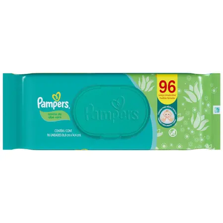 TOALHINHAS PAMPERS ALOE VERA C/96UN                                                                 