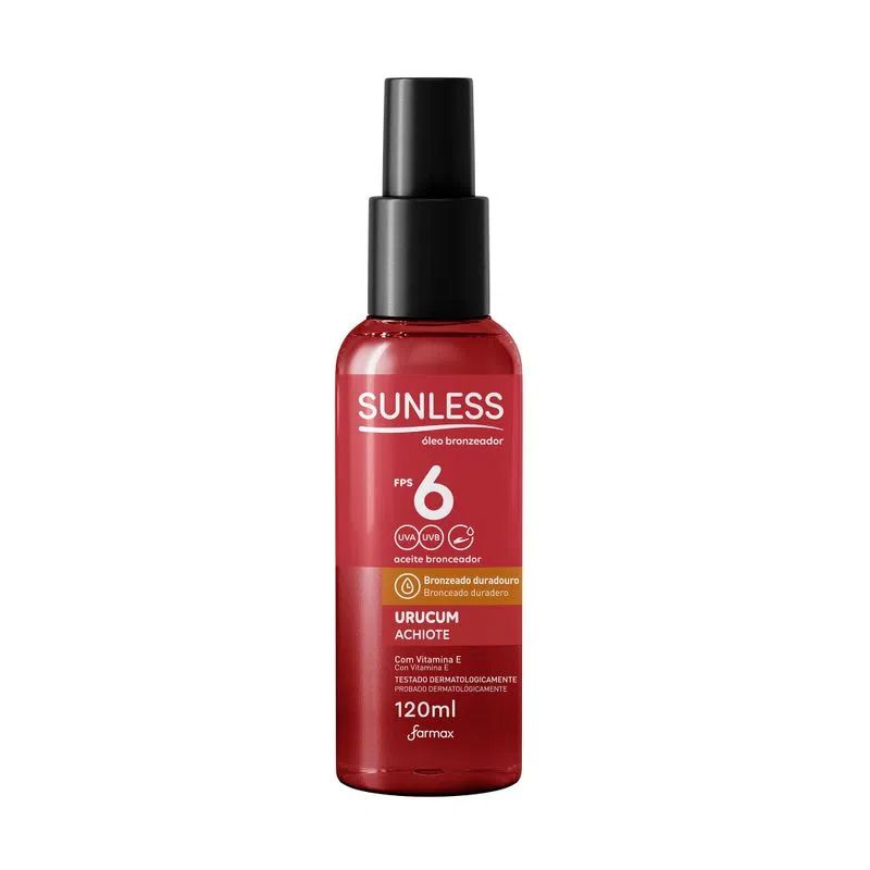 OLEO BRONZEADOR SUNLESS FPS6 URUCUM 120ML                                                           