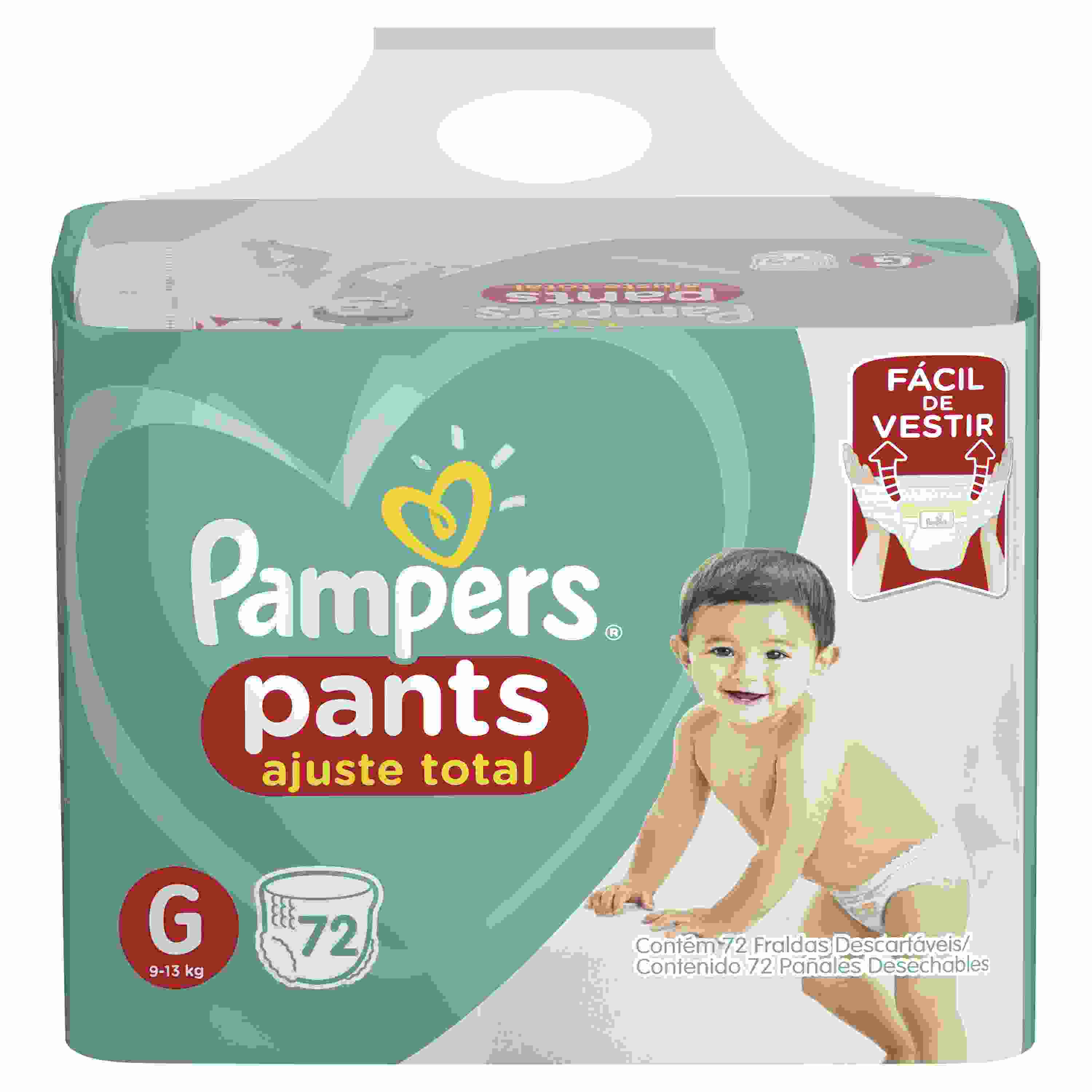 FRALDA PAMPERS PANTS CONFORT SEC G 72 UNIDADES                                                      