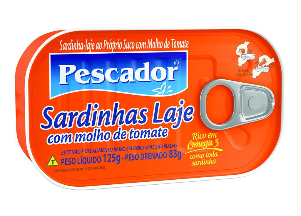 SARDINHA LAJE PESCADOR COM MOLHO DE TOMATE 125G                                                     