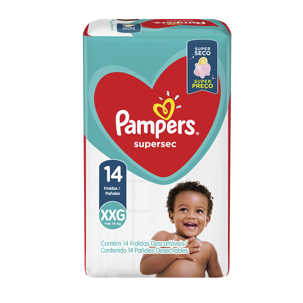 FRALDA PAMPERS SS XXG ECONOMICA C/14UN                                                              