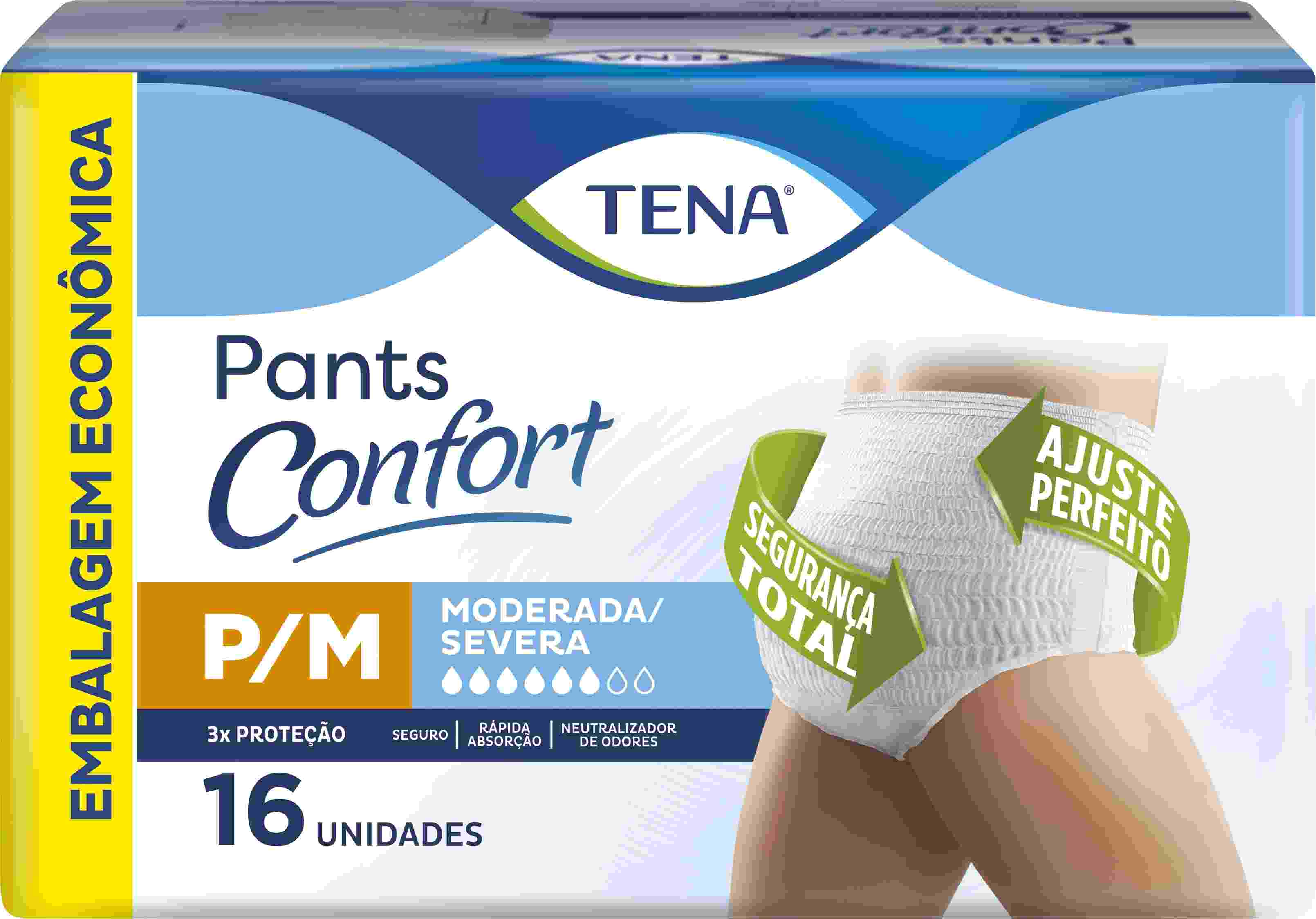 ROUPA ÍNTIMA TENA PANTS CONFORT P/M COM 16 UNIDADES                                                  image number null