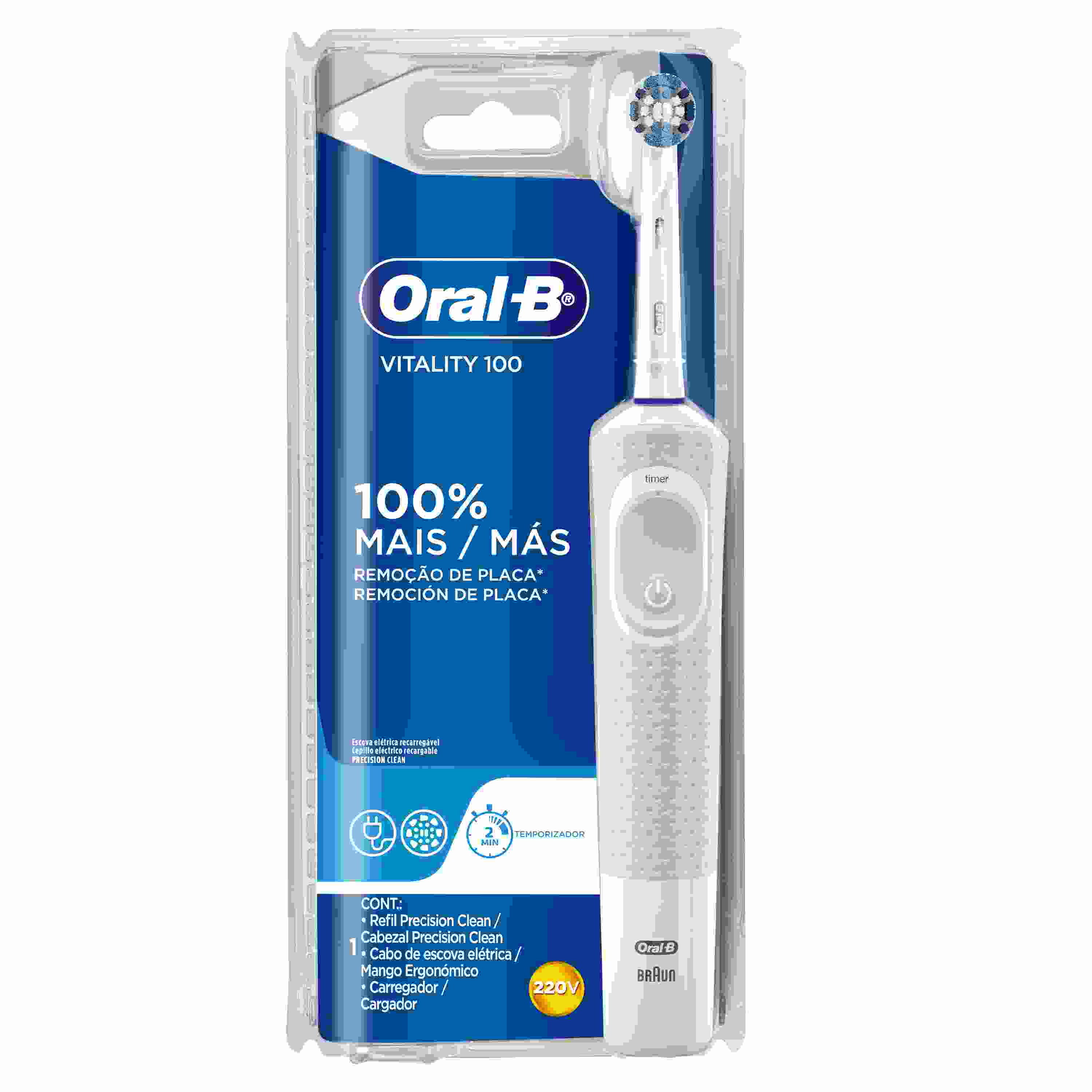 ESCOVA ELÉTRICA RECARREGÁVEL ORAL-B VITALITY D12                                                    