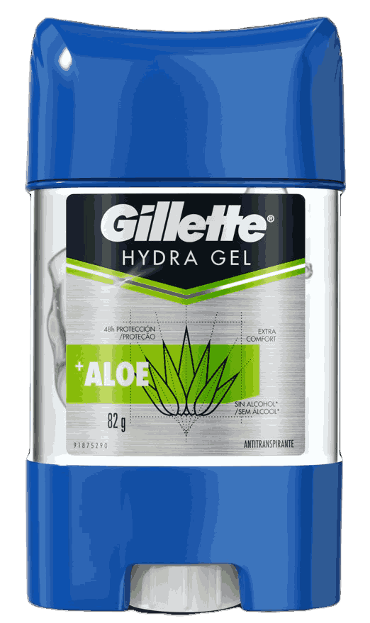 ANTITRANSPIRANTE GILLETTE HYDRA GEL + ALOE 82G                                                      