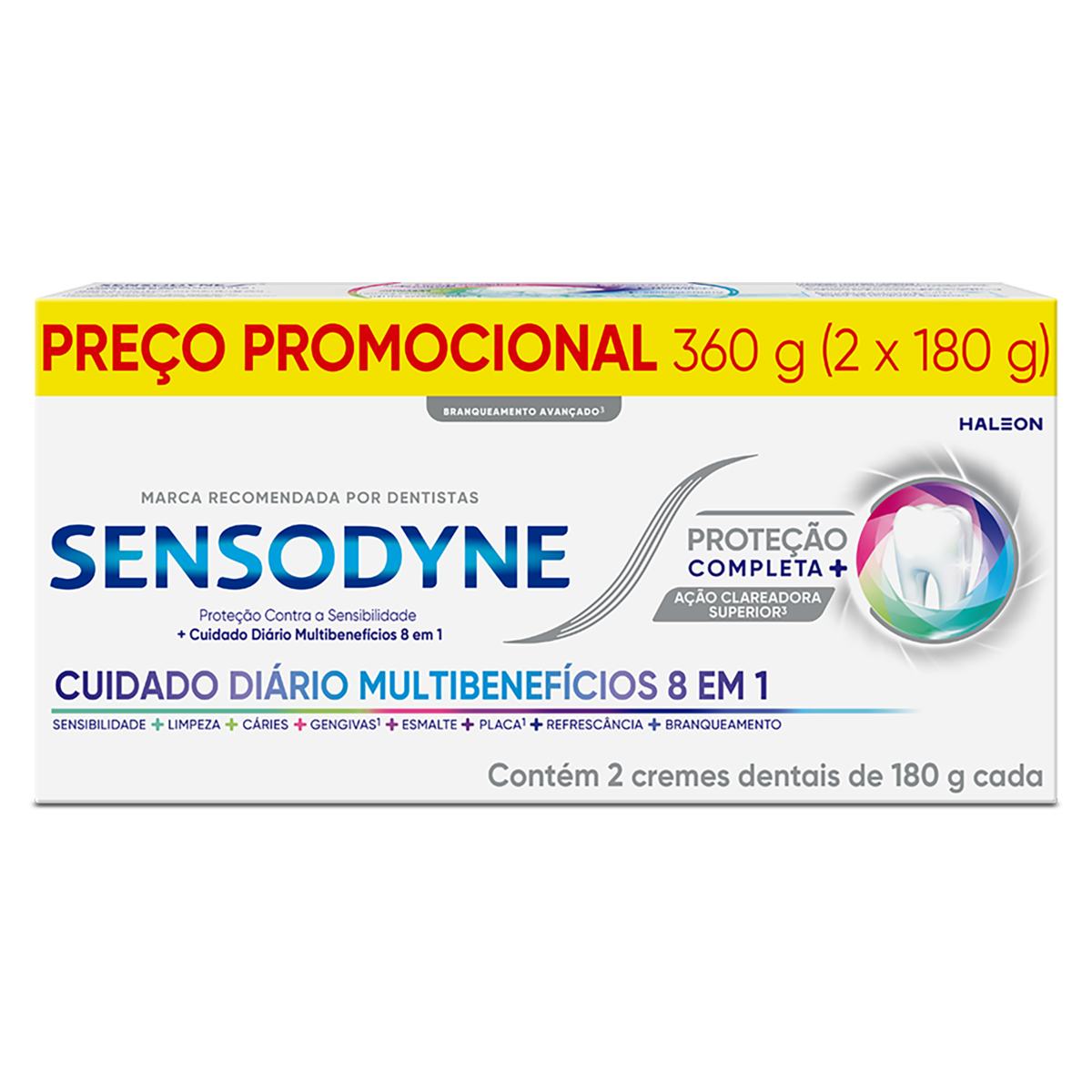KIT CREME SENSODYNE PROTECAO COMPLETA 180G C2UN PROMO                                               